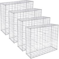 Songmics – Gabion pour pierre 100x80x30cm – Acier galvanisé 4mm – Maille 5x10cm – Montage sans outil – Décoration de jardin