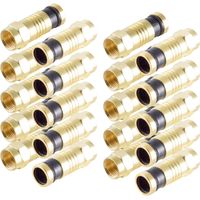 Shiverpeaks BS15-300914 Spina F Compressione, placcato oro Connessioni: Spine a F Diametro cavo: 7.2 mm 10 pz.
