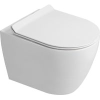 Ceramia Inodoro suspendido PixL Tornado Quiet sin brida con fijaciones invisibles + asiento SoftClose, blanco brillante (CEPX010RTORP)