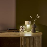Lampe à poser LED sans fil rechargeable Victor beige Ø 13cm