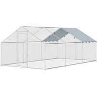 Gallinero Acero Galvanizado 5,1x3x1,9 m 15,3 m² avec Cubierta Oxford et Serrure