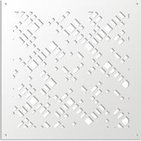 PIXEL - Panneau ajouré en PVC - Brise-soleil - Couleur : blanc - Dimension : 98x98 cm
