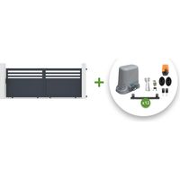 Elektrisches Schiebetor 3,7 m NEVIS 370C140 cm + TANKER C600 Motorisierung