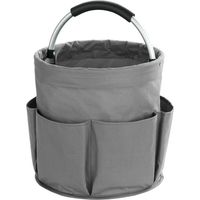 Caddy de nettoyage anthracite 28 cm pour maison et jardin organisateur de nettoyage panier de ménage sac de rangement pliable caddy pliable support de nettoyage panier de rangement polyester