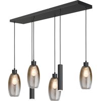 Lampe suspendue en verre Olive 4x Ø 15cm - 2x Course - noir - 2431-05130256RB20215