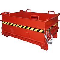 Bauer Baustoffcontainer BC 500 (Steinklammer-Entriegelung), lackiert, Feuerrot