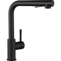 Hochdruck Schwarze Küchenarmatur, 360° schwenkbare Mischbatterie, Auszieharmatur, Einhebelmischer, Spültischarmatur