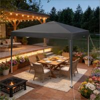 Gazebo pour réception avec sac de transport, tente pop-up de toit, gazebo portable pour extérieur (gazebo seul)