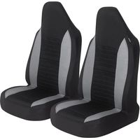 Housses de siège avant de voiture, 2 pièces, protections de siège de voiture universelles pour voitures, camions, SUV, gris