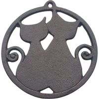 Signes Grimalt Salvamantel Cats Salvamanteles Redondo Black Salvamantel - 2x16x16cm