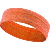 Diadema elástica de tela para correr y hacer ejercicio, color naranja.