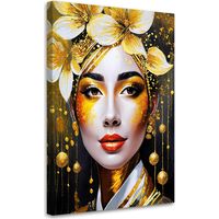 Tableau déco Femme Floral Glamour 70x100