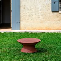 Table basse ronde design moderne terrasse jardin Fade T1-C - Bordeaux