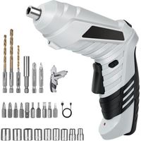 Perceuse Visseuse Sans Fil , Visseuse Devisseuse Excentrique , Visseuse Devisseuse 1300mAh 3.6V + 26 Accessoires , 2 Sens Rotation + Lampe LED , Câble Charge USB , Idéal pour Artisans