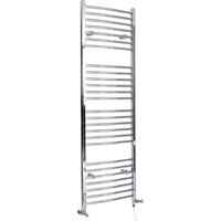 Hudson Reed – Sèche-serviettes mixte incurvé 180 x 59,8 cm – Acier chromé 1000W – Raccordement chauffage central – Garantie 10 ans