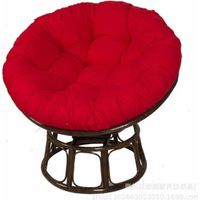 Coussin de chaise rond Papasan, coussin de jardin, coussin de fauteuil en rotin, coussin de fauteuil suspendu, coussin de fauteuil amovible intérieur et extérieur (4040cm rouge)