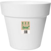 Elho Vaso Florus Paris Flowerpot Rotondo 25 cm Bianco per Interno ed Esterno