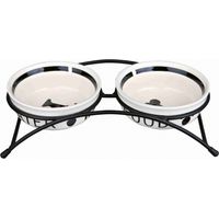 Trixie Eat-on-Feet Napf-Set, weiß / schwarz 2 x 0,25 l/d= 13 cm
