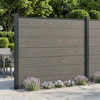 vidaXL Panneau de clôture WPC et Aluminium Gris