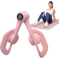 Leg Trainer, MERACH, Thighs Adductors Pectorals Device 360° with Counter, Pelvic Strengthening, Postpartum, Portable, Pink