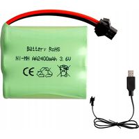 3,6 V 2400 mAh Ni-MH AA-Akku USB-Ladefunktion SM 2P-Stecker