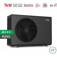 ALSAVO R290 7kW - Einphasig 220-240V/50Hz/1PH -Luftquellen-Wärmepumpe Monoblock - Einzel - Inverboost Multifunktionale ASHP Warmwasserbereitung