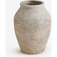 Sklum – Vase en céramique 25 cm Freda – Finition mate vintage – Couleur beige crème – Pour décoration intérieure