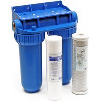 Naturewater NW-BR10B2 Filtro de agua doble 20,67mm (1/2"), cartucho-PP sedimentos y carbón activado