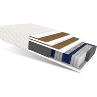 Matratze 160x200 Taschenfederkern FAMILY MAX 7 Zone H3 H5 26 cm Kokos HR Schaum Klimafaser Polyurethanschaum JERSEY