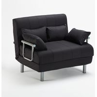 Le Roi Du Relax – Fauteuil convertible tissu 100x75x80 cm – Lit simple 100x190 cm – Mécanisme pliant – Rembourrage épais pour confort optimal