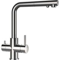 SCHOCK Vitus - Spültischarmatur mit ausziehbarem Auslauf und mit Filterfunktion, Edelstahl 560120EDM