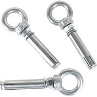 Boulons à Expansion M6 x 100mm Manchon en Acier Boulon à œil 304 Inoxydable Expansion du Béton Ancrage Vis à Oeil Chevilles Boulons 2-Pack