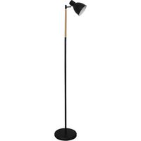FABRILAMP Floor De Salon Afocar 1xe27 Black/beech Orientable 140x25x25 Cm