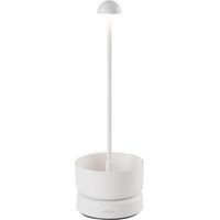 Lampe de table sans fil aluminium BASKET Blanc H31cm