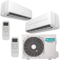Klimaanlage Dual Split Hisense Hi-Comfort 9000-12000 BTU R32 Inverter Wi-Fi A++ Wärmepumpe (2AMW42U4RGC + CF25YR04 + CF35YR04)