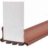 JSSEVN-Isolierende Türdichtung, 96 x 5 cm, Zugluftstopper, verstellbar, Schall- und Wärmedämmung, Geräusch- und Staubdichtung, Kaltluftstopper (Braun)