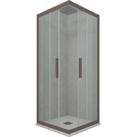 Box doccia 75x80 angolare scorrevole Chocolate h 200 Kolors