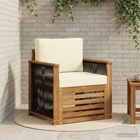 vidaXL Outdoor Middle Sofa Natural