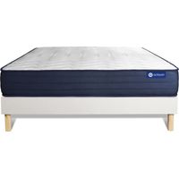 Somier blanco + Colchón con látex y espuma viscoelástica 150 x 190