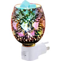 3D Fireworks Wax Melter Plug in Candle Warmer Lamp Electric Essential Oil Wax Burner Fragrance Scentsy Warmer Night Light for Bedroom