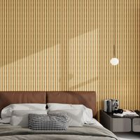 Panel revestimiento pared 270x12.2x1.2 cm alistonado efecto madera poliestireno Calora Mid Line Natural (0.33 m²)