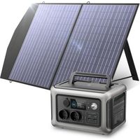 ALLPOWERS Solargenerator R600, 299WH LiFePO4 Batterie, 2x 600W (1200W Spitze) AC Ausgang Tragbare Powerstation mit 100W Solarpanel, Mobile Stromversorgung für Garten Reise Camping Wohnmobil Notfall