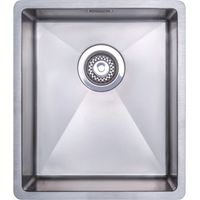 Prima+ R10 Compact 1.0 Bowl Undermount/Inset Kitchen Sink with Waste Kit 440mm L x 380mm W - Stainless Steel