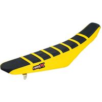 HOUSSE DE SELLE SUZUKI RMZ 250-450 - TOP BLACK- SIDE YELLOW-STRIPES YELLOW