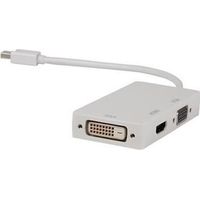 Valueline VLMP37465W0.20 adaptateur de cable de video 0.2 m Mini DisplayPort VGA + HDMI + DVI White