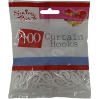 2 x 100 Crochets en Plastique Blanc