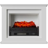 Elektrokamine Kit Gluteffekt Heizungsgehäuse Weiß und Dekoratives Wandheizgerät Kekai Bairon 90x30x75 cm 3 Levels Fernbedienung