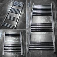Chrome Heated Towel Rail Bathroom Radiator - Choice of Sizes, 500 x 1400mm-No valves