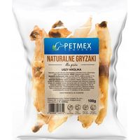 Friandises naturelles à mâcher pour chiens, oreilles de lapin séchées Petmex 100 g