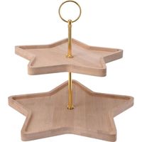 Patera à deux niveaux en forme d'étoile, 25 cm